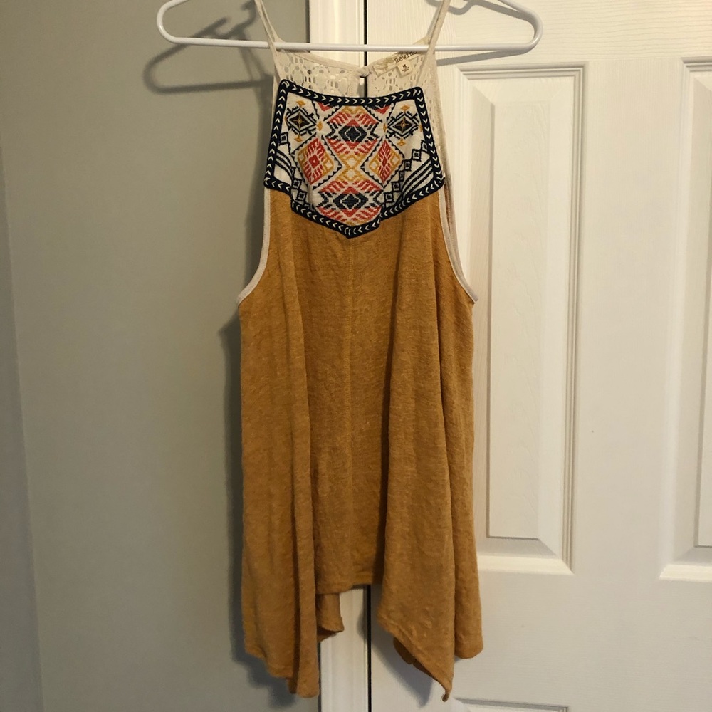 Tribal print/lacy tunic